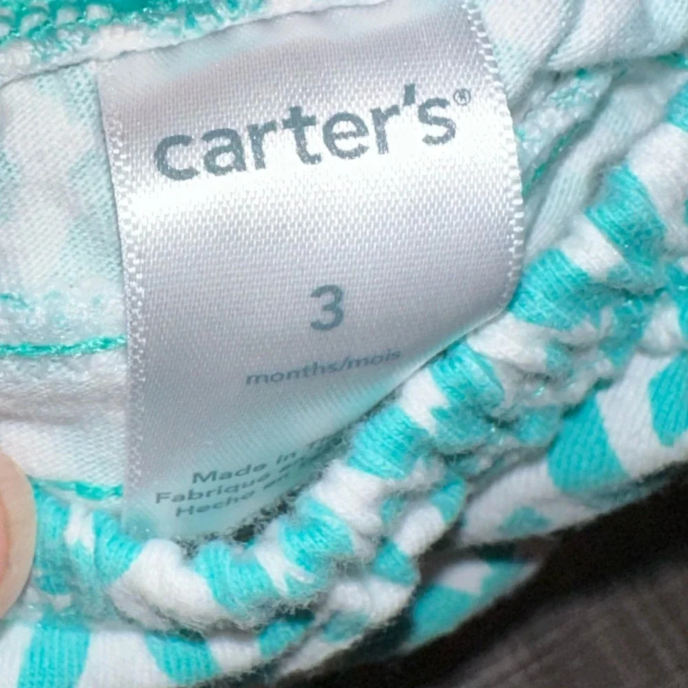 Carter's Teal Patterned Diaper Cover